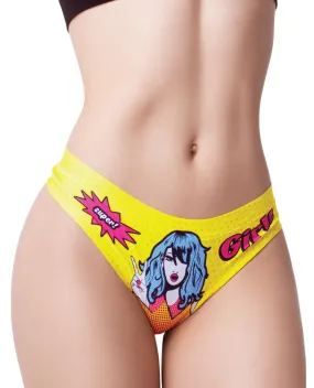 Mememe Comic Fans Printed Thong XL