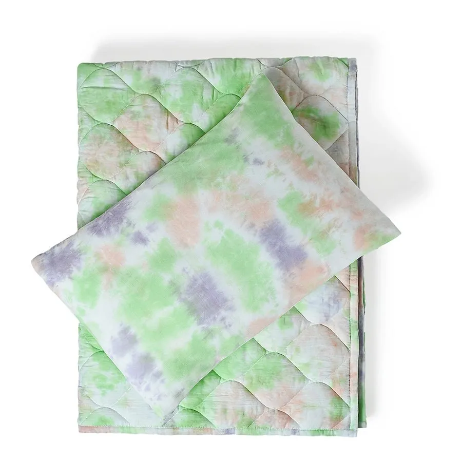 Mermazing Unisex Crystal Woven Tie & Die Comforter Green