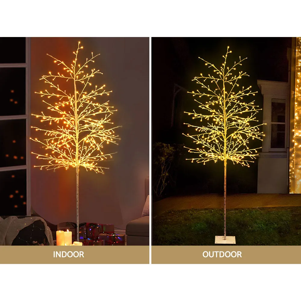 MerryPines Solar Christmas Tree 2.1M 480 LED Trees With Lights Warm White