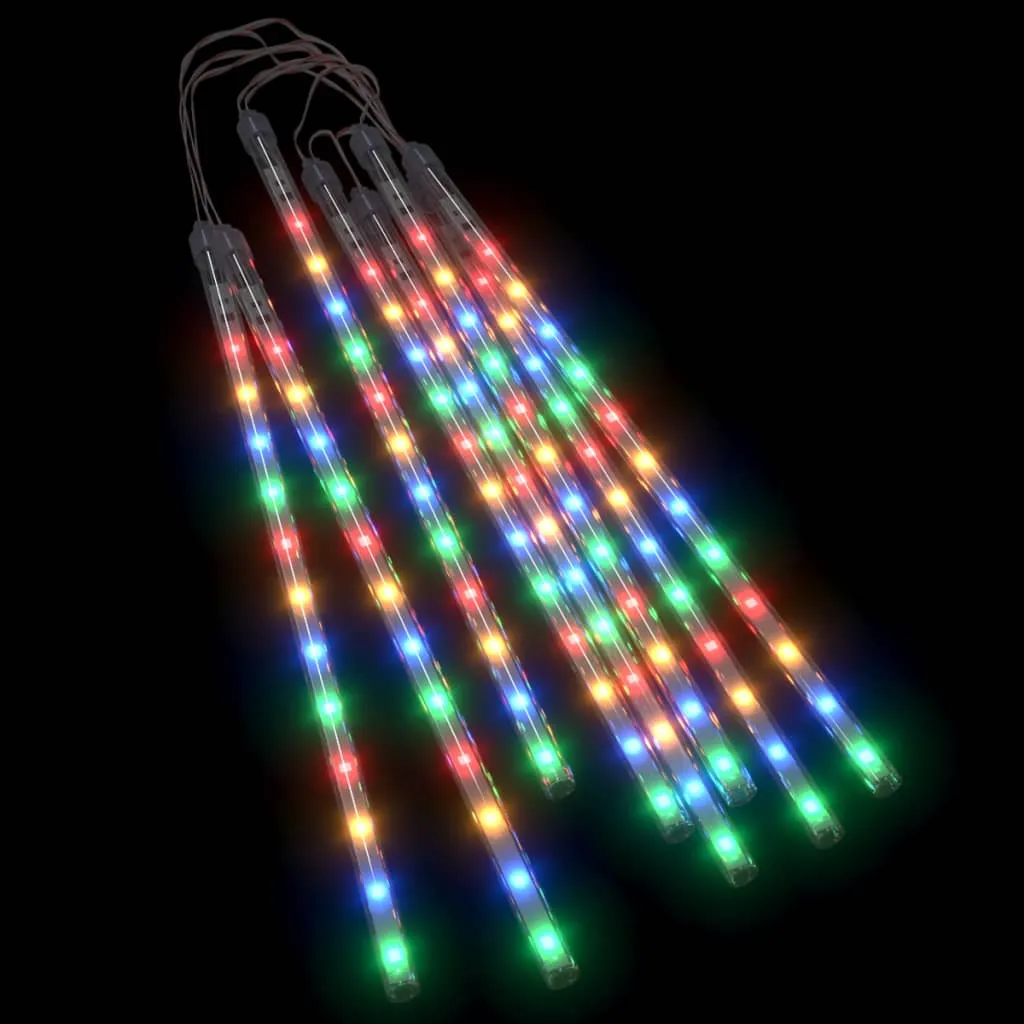 Meteor Lights 8 pcs 30 cm Colourful 192 LEDs Indoor Outdoor