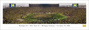 Michigan Wolverines Football "Storm the Field" (11/27/2021) Panoramic Poster Print - Blakeway