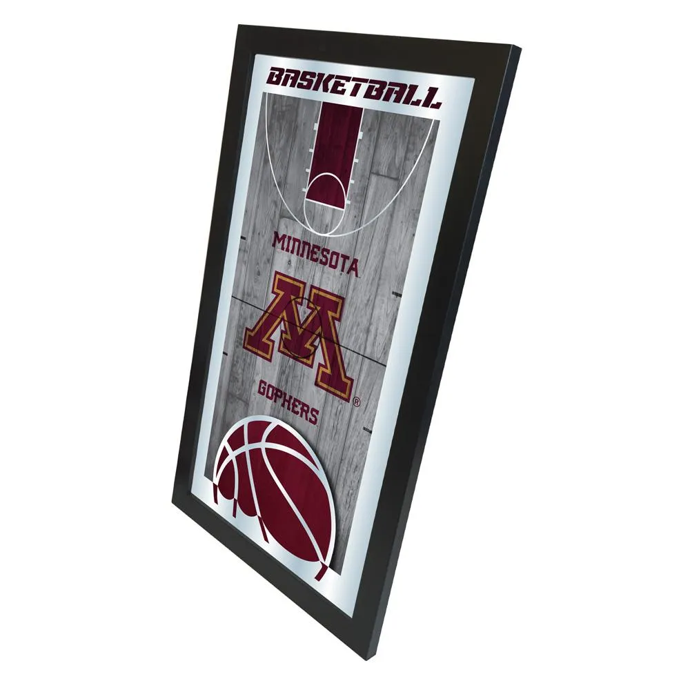 Minnesota Golden Gophers HBS Basketball Framed Hang Glass Wall Mirror (26"x15")