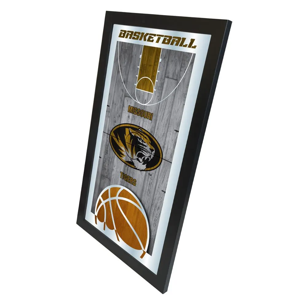 Missouri Tigers HBS Black Basketball Framed Hanging Glass Wall Mirror (26"x15")