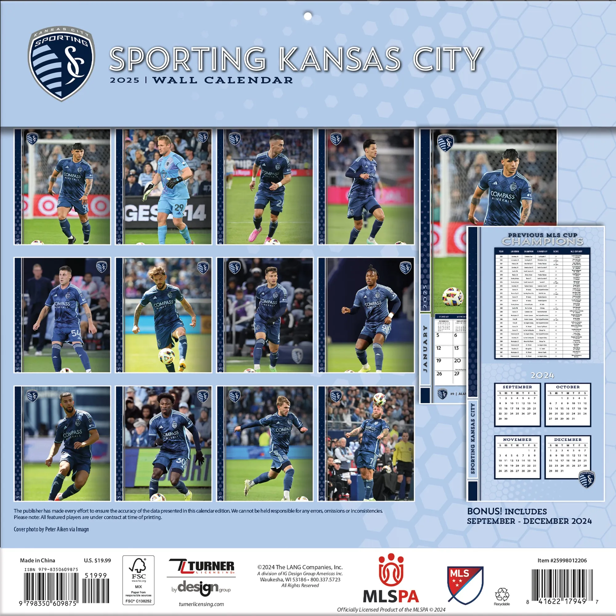 MLS Sporting Kansas City Wall 2025 Calendar - Online Exclusive