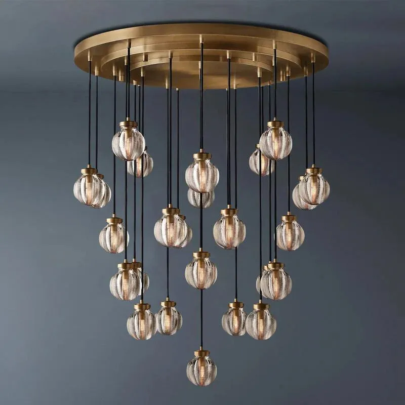 Modern Pearl Ball Round Chandelier