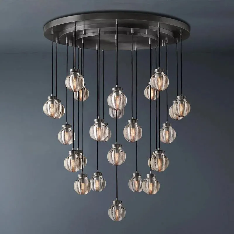 Modern Pearl Ball Round Chandelier