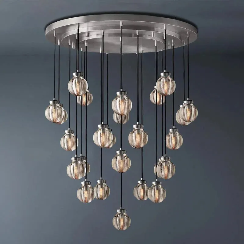 Modern Pearl Ball Round Chandelier