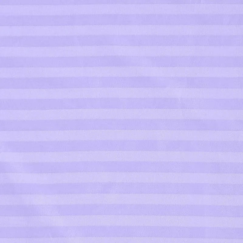 Naksh Elastic Fitted Bedsheets King Size 78 x 72 Inch, 210 TC Stripes Pure Cotton, Lavender | 1 King Size Bedsheet with Elastic Fitted and 2 Pillow Covers