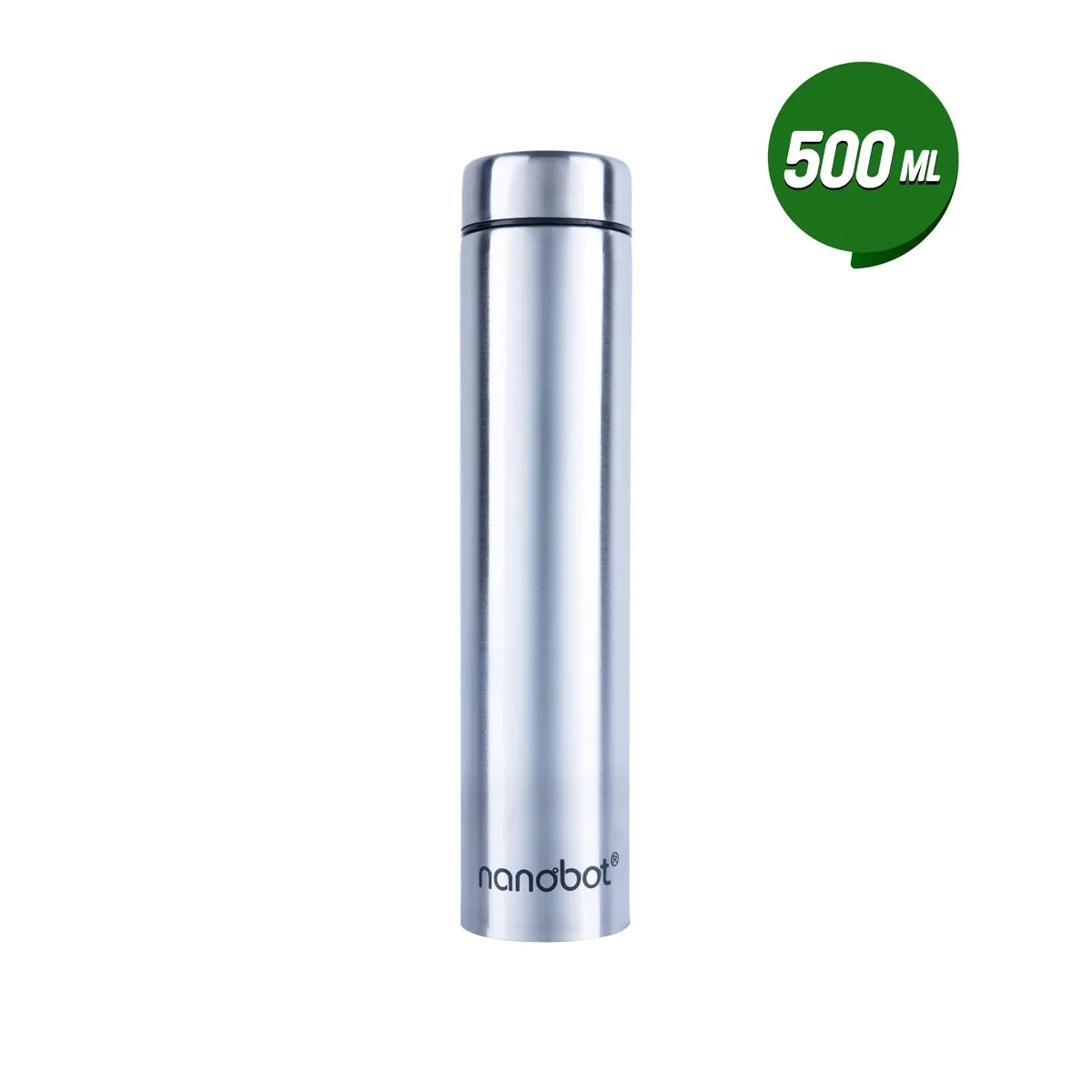 Nanobot Water Bottle - 500 ml | Sleek Colour Water Bottle/ 9.5 x 2 Inches/ Stainless Steel Water Container for Home