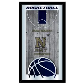 Navy Midshipmen HBS Basketball Framed Hanging Glass Wall Mirror (26"x15")