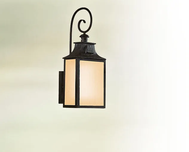 Newton 2-Light Wall Lantern Medium in Old Bronze with Clear Seeded Glass