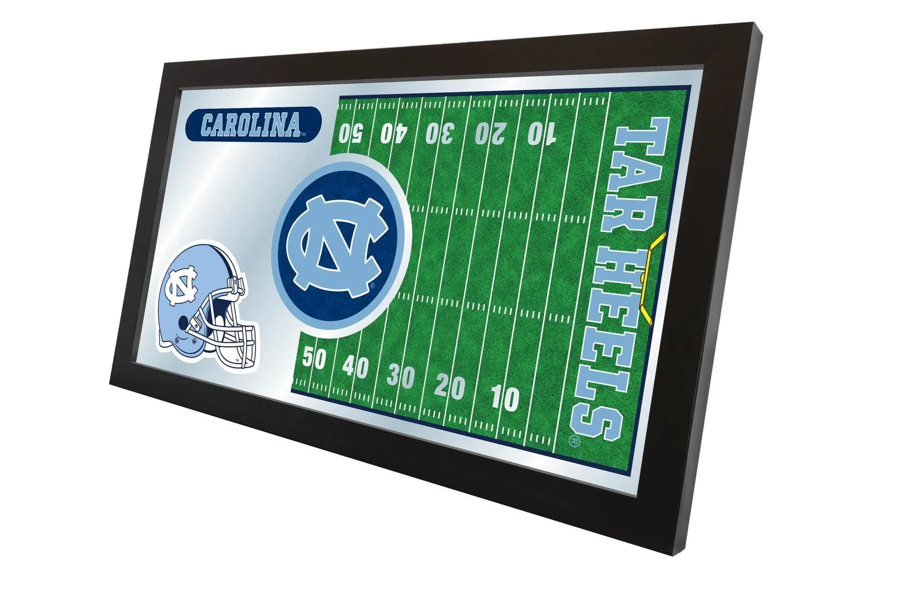 North Carolina Tar Heels HBS Football Framed Hanging Glass Wall Mirror (26"x15")