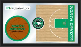 North Dakota Fighting Hawks HBS Basketball Framed Glass Wall Mirror (26"x15")