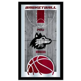 Northern Illinois Huskies HBS Basketball Framed Hang Glass Wall Mirror (26"x15")