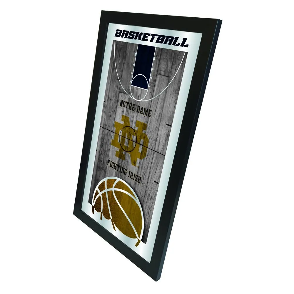 Notre Dame Fighting Irish HBS Basketball Framed Hang Glass Wall Mirror (26"x15")