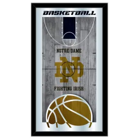 Notre Dame Fighting Irish HBS Basketball Framed Hang Glass Wall Mirror (26"x15")