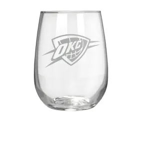 Oklahoma City Thunder 17 oz. Stemless Wine Glass