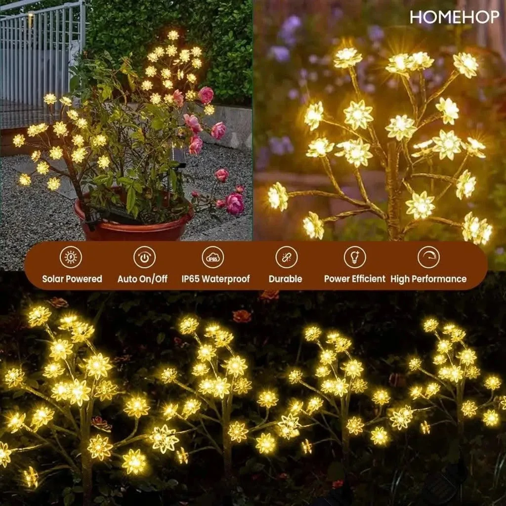 Outdoor Solar Lights Firefly Fairy Waterproof Lamp For Home, Garden and Yard