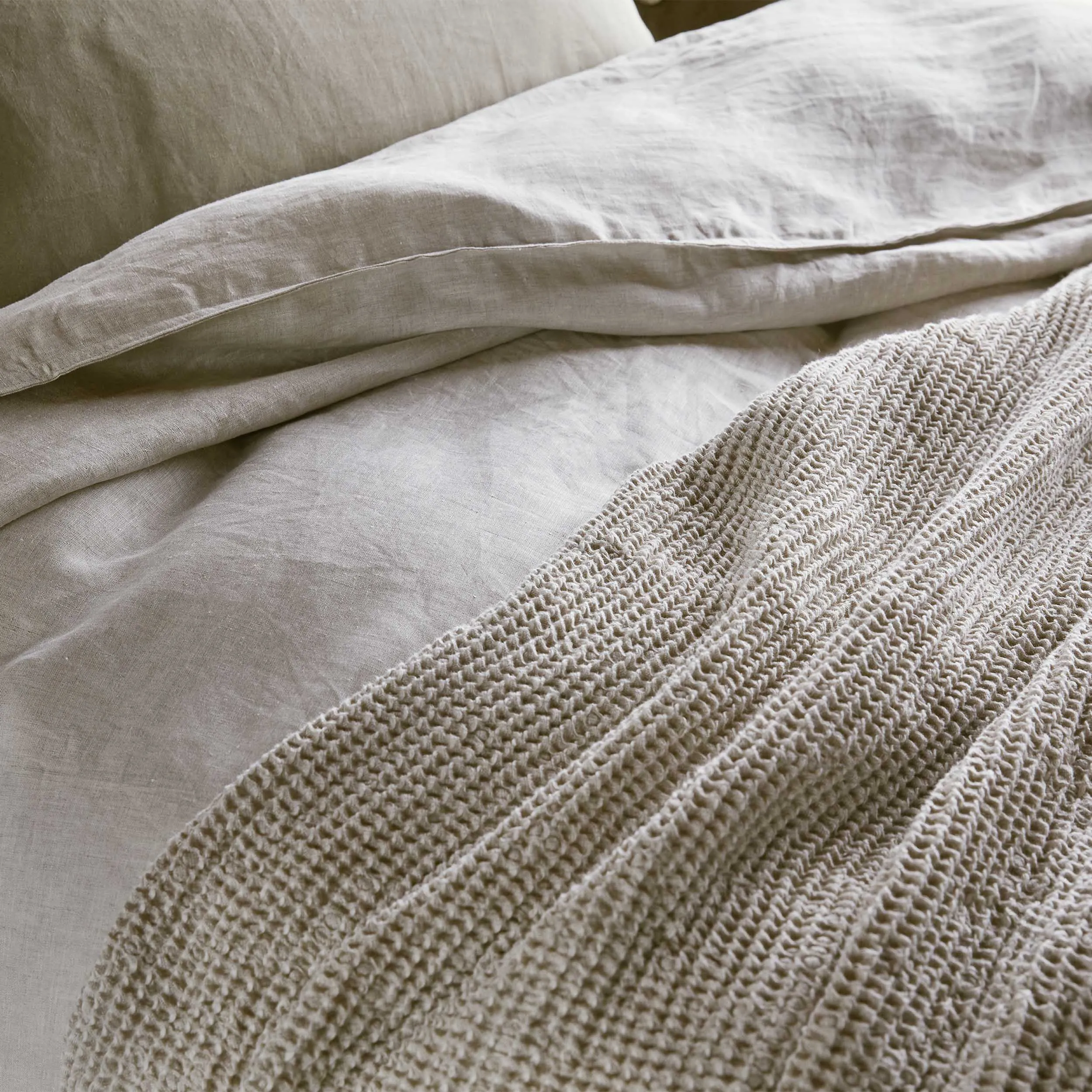 Ovelha Cotton Linen Bedspread [Natural]