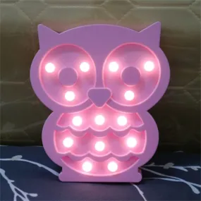 Owl LED Night Lamp 3D Marquee Light |Table Decoration|