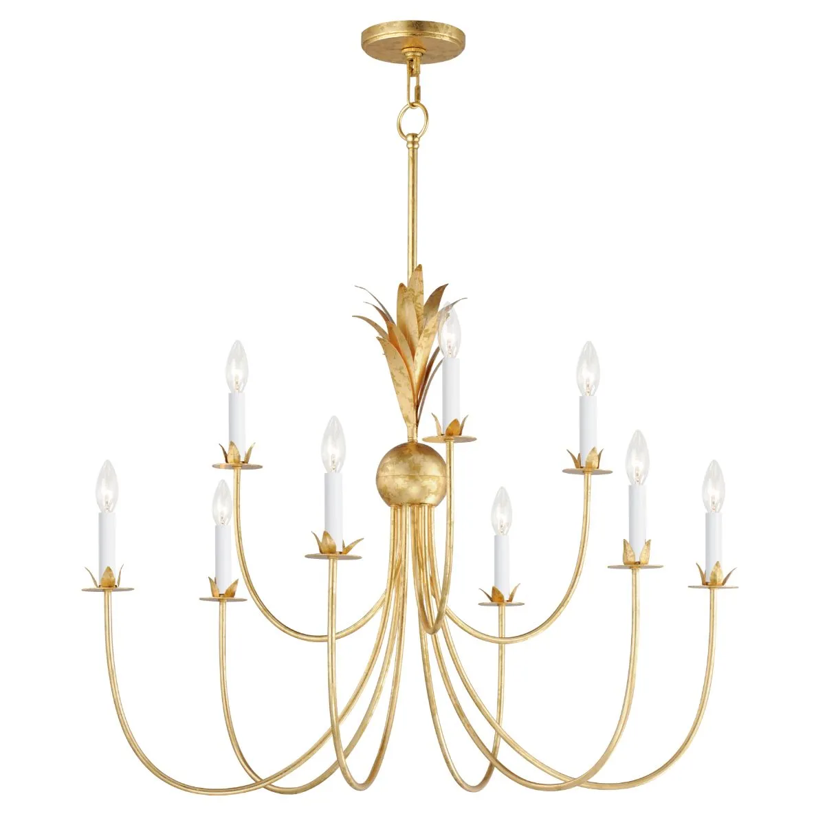 Paloma 36 in. 9 Lights Chandelier Gold Finish