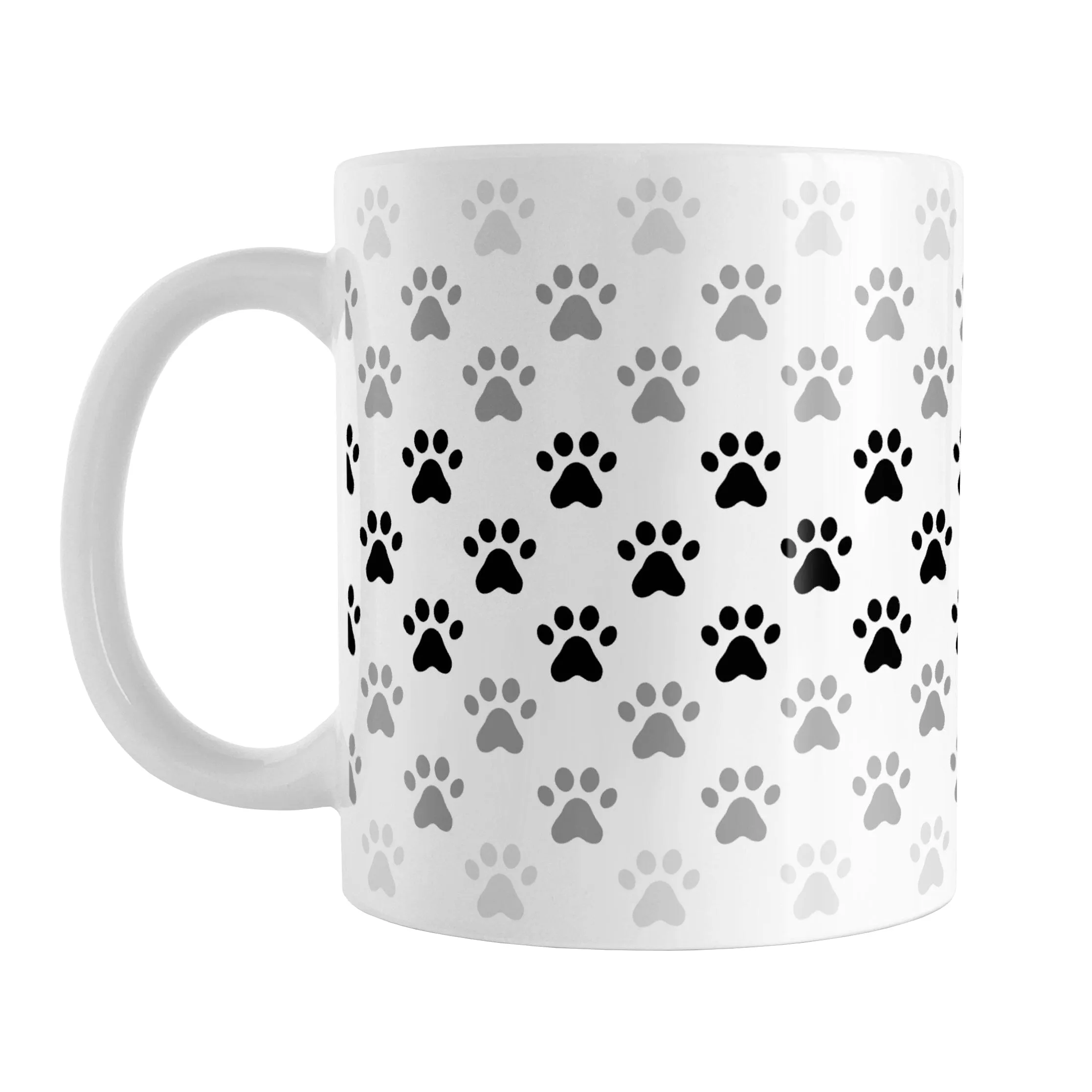 Paw Prints in Black Mug