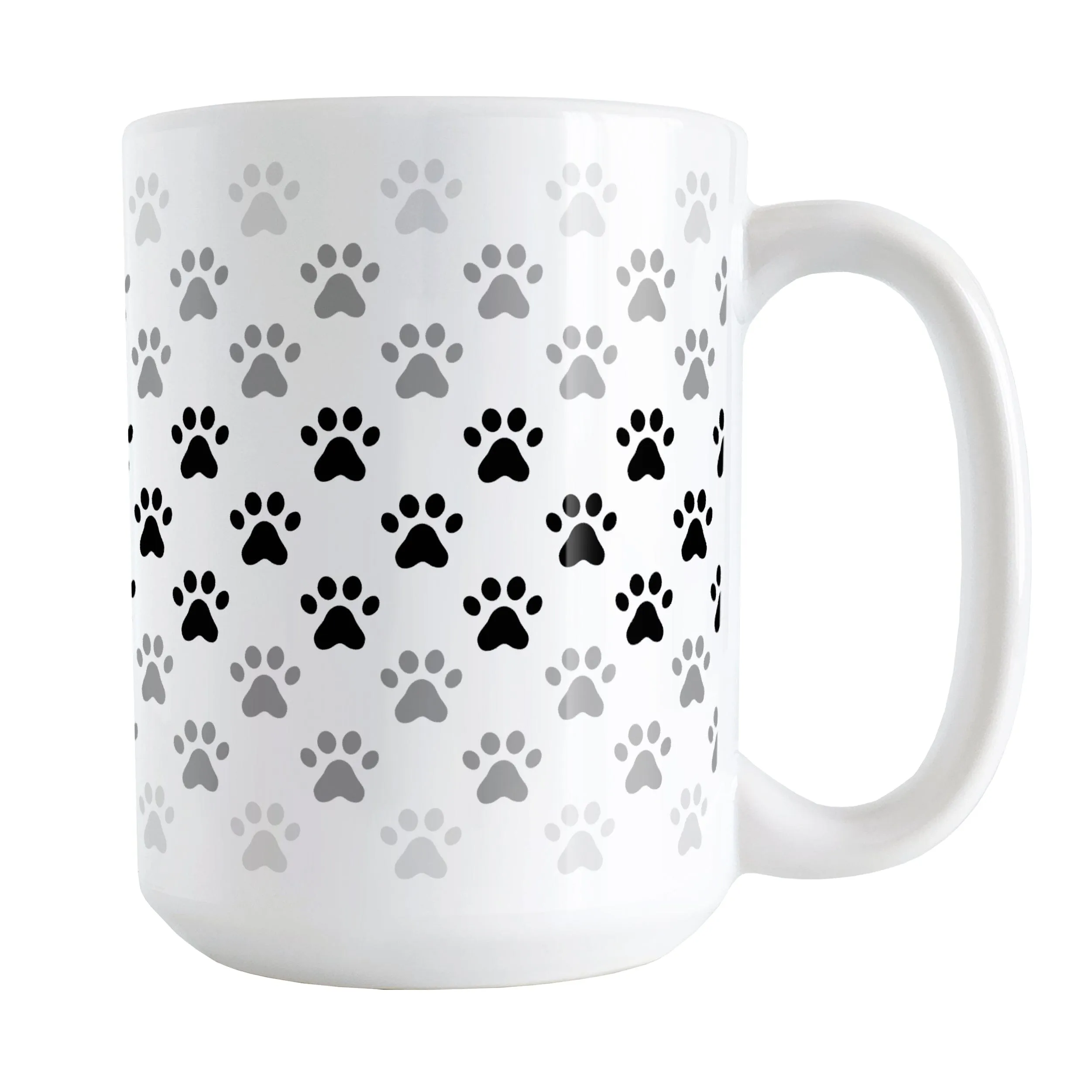 Paw Prints in Black Mug