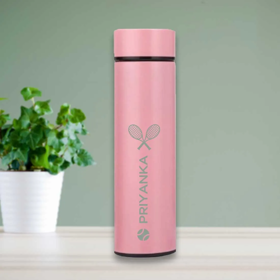 Personalised Tea Flask Thermal Hot & Cold With Temperature Display - Racket