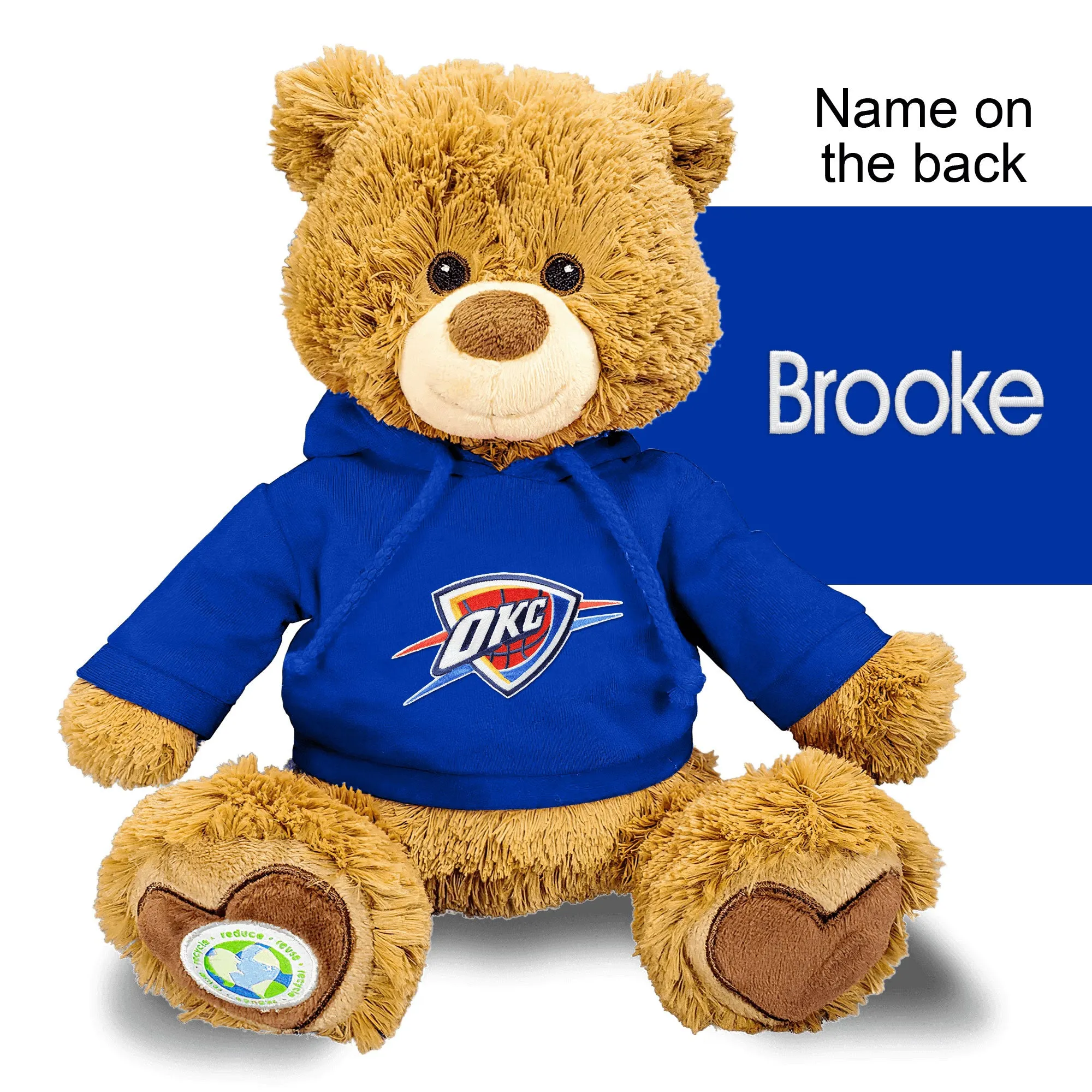 Personalized Oklahoma City Thunder 10" Plush Bear 2