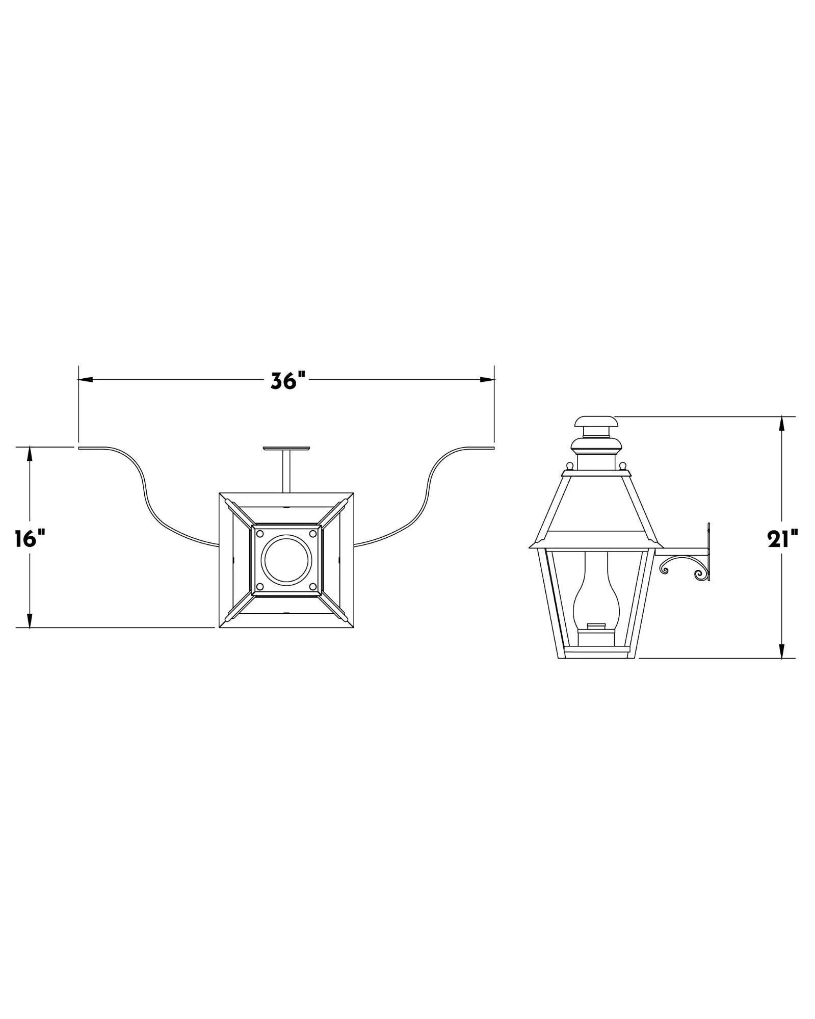 Philadelphia Exterior Wall Lantern Small