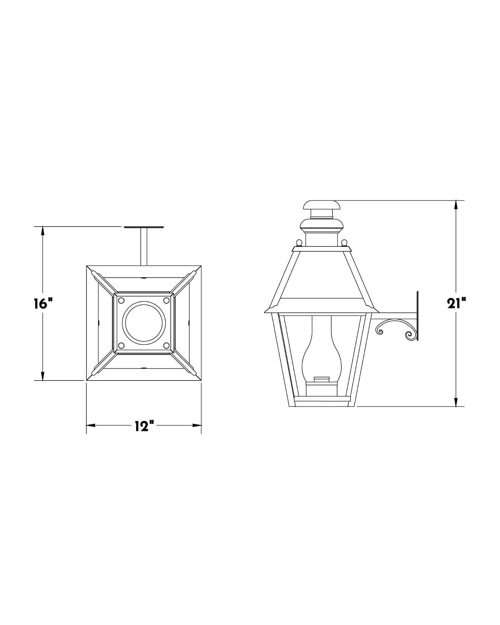 Philadelphia Exterior Wall Lantern Small