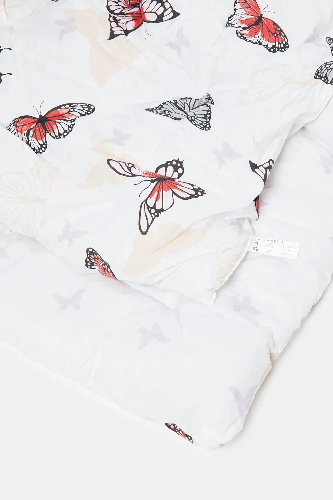 Pink Butterfly Printed Kids 2-Piece Comforter (Single Size)