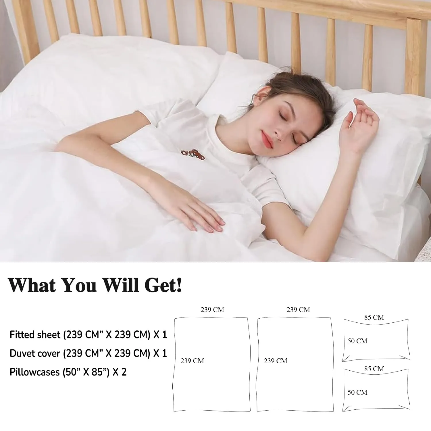 PRIME PICK Cotton Solid Disposable Bed Sheets Fitted Size,Disposable Travel Sheets For Hotel With Quilt Cover&Pillowcase,Travel Bedding Sheets For Travel Hotel Hospital(Pack Of 3),250 TC,White