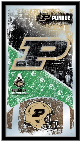 Purdue Boilermakers HBS Football Framed Hanging Glass Wall Mirror (26"x15")