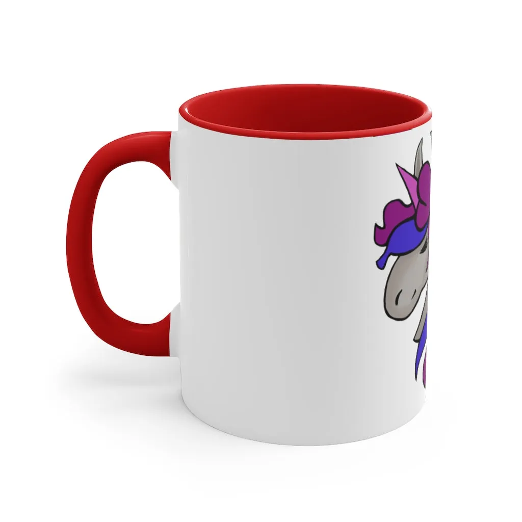 Purple Blue Unicorn Accent Coffee Mug, 11oz