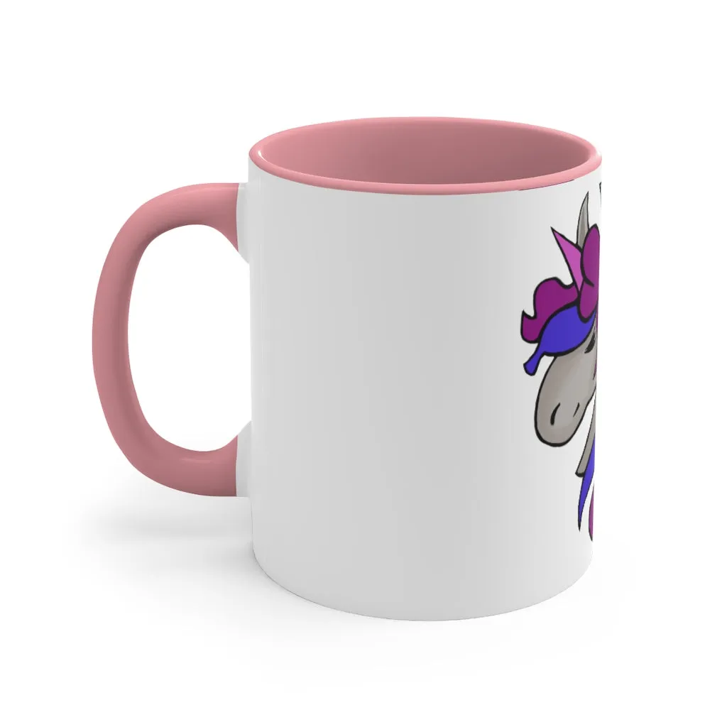 Purple Blue Unicorn Accent Coffee Mug, 11oz