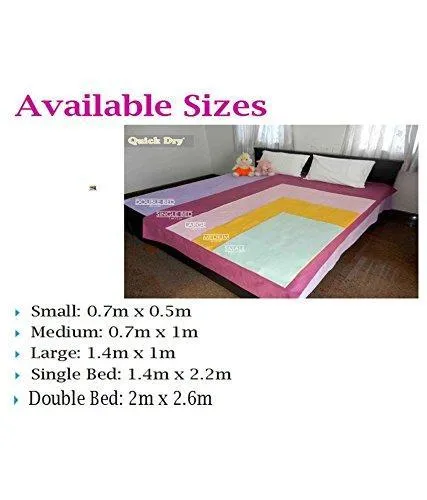 Quick Dry Baby Mat Double Bed Protector Waterproof Sheet Pink