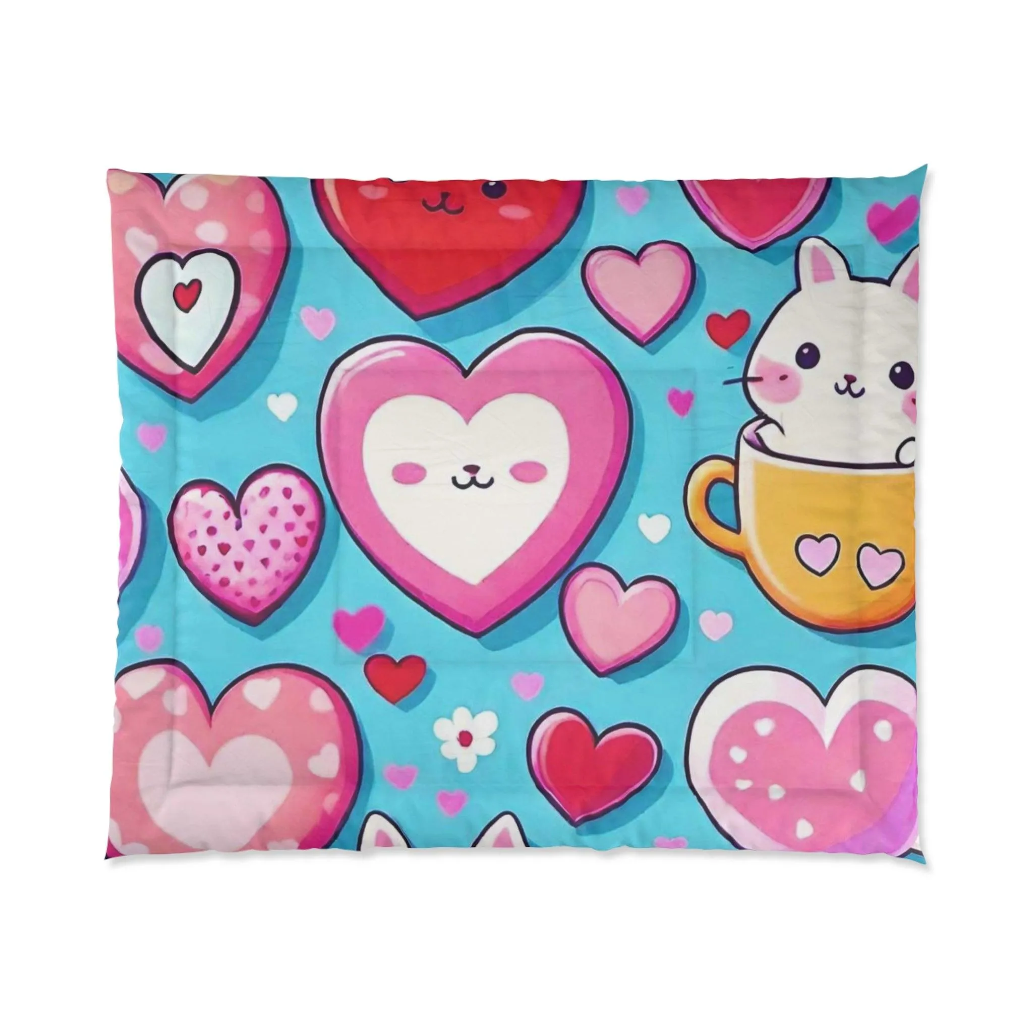 "Kitten Hearts" Comforter