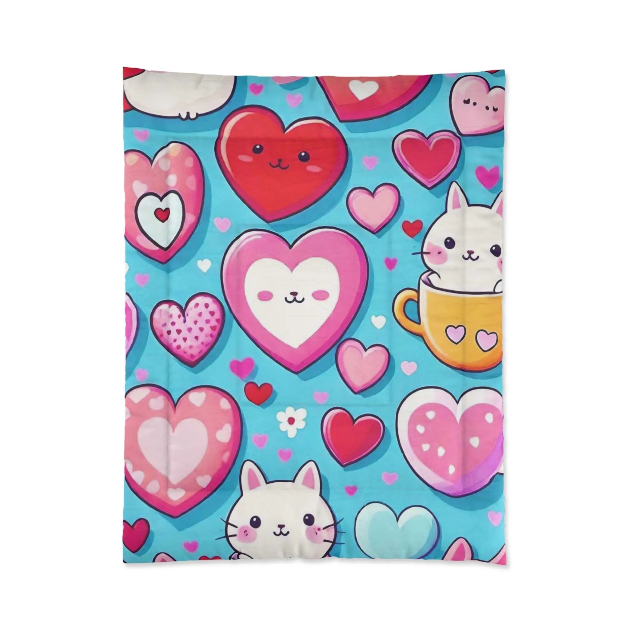 "Kitten Hearts" Comforter