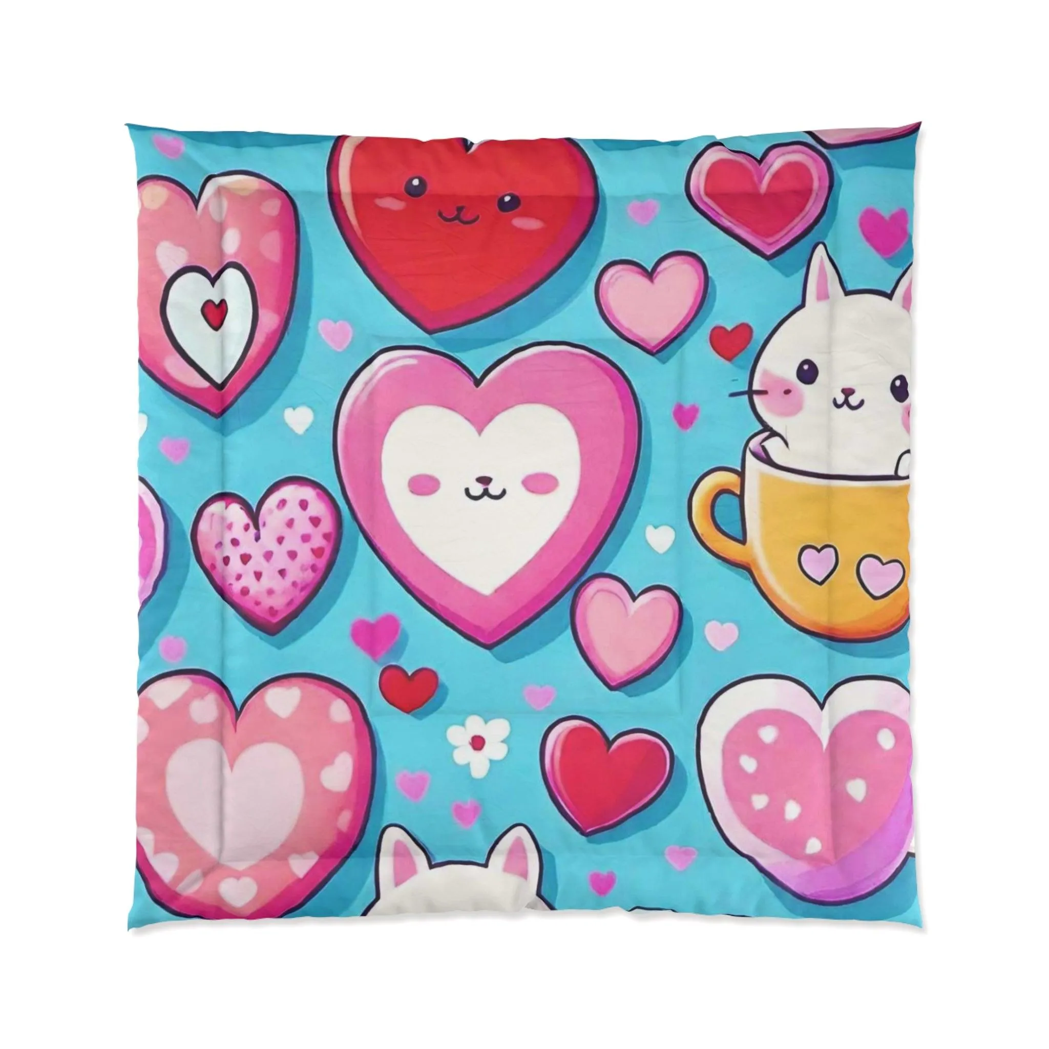 "Kitten Hearts" Comforter