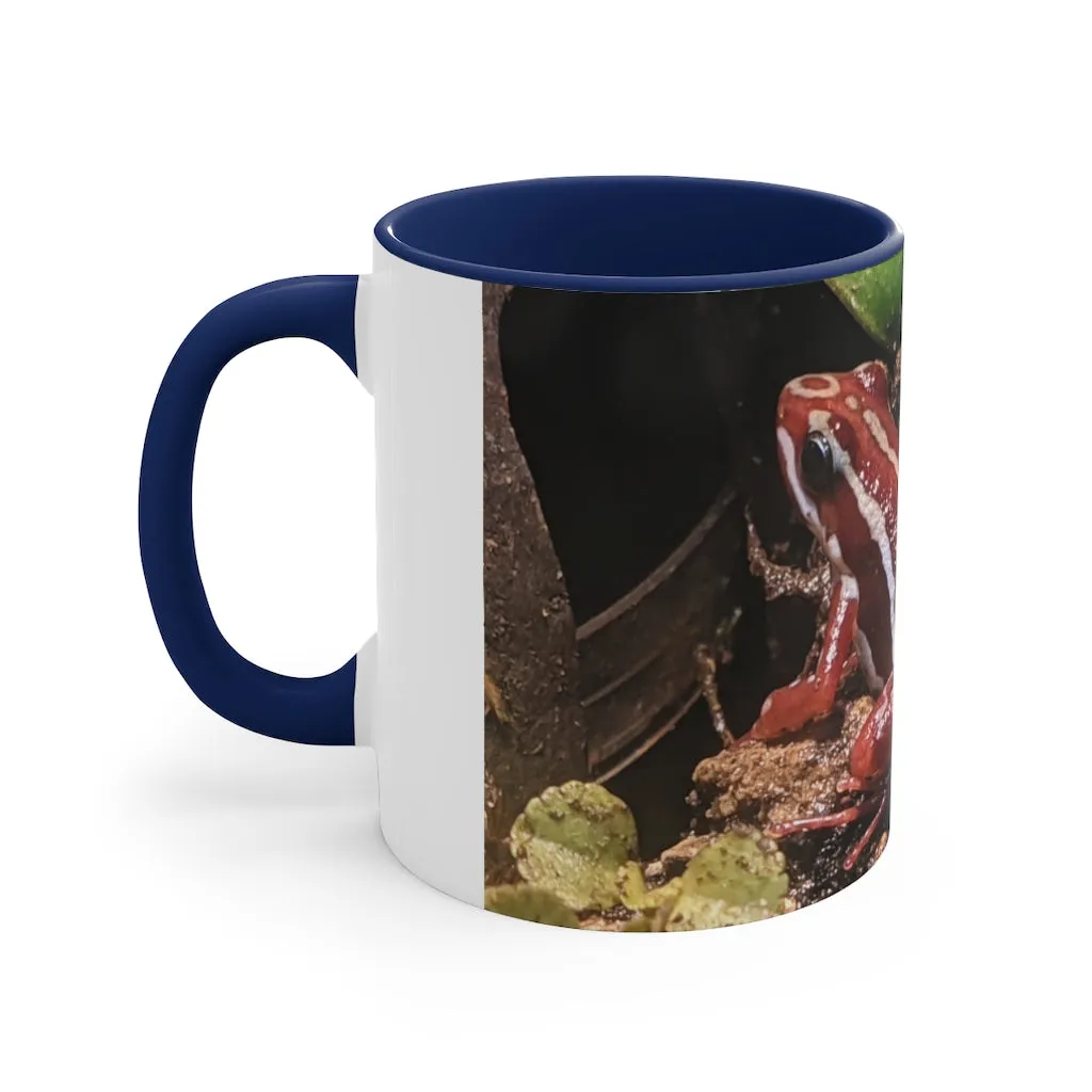 Red Frog Accent Coffee Mug, 11oz