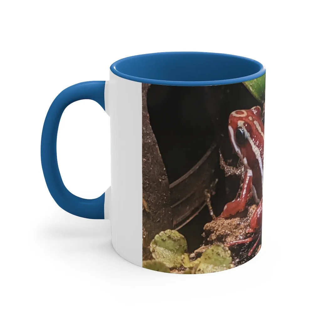 Red Frog Accent Coffee Mug, 11oz