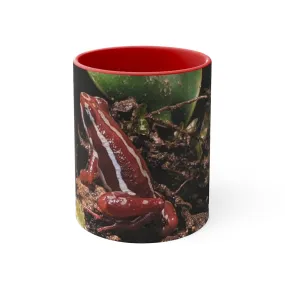 Red Frog Accent Coffee Mug, 11oz