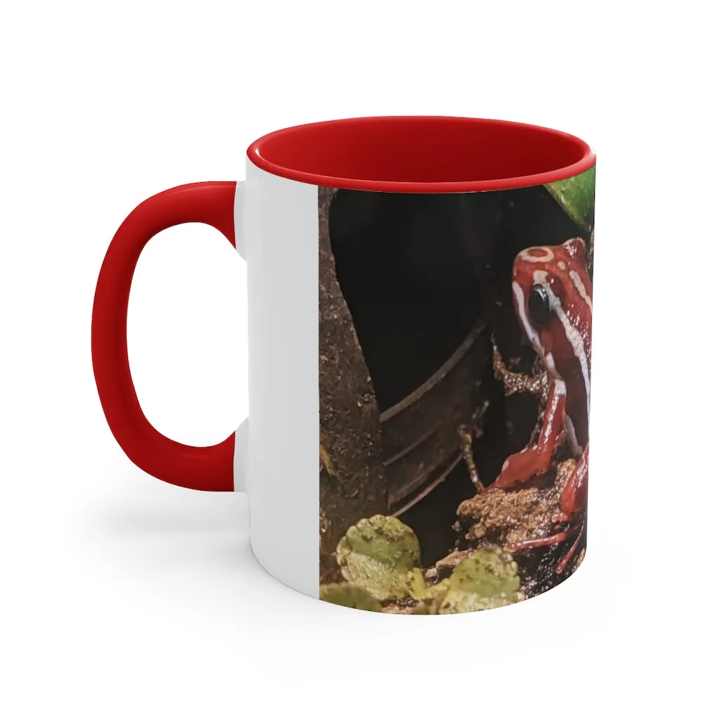 Red Frog Accent Coffee Mug, 11oz