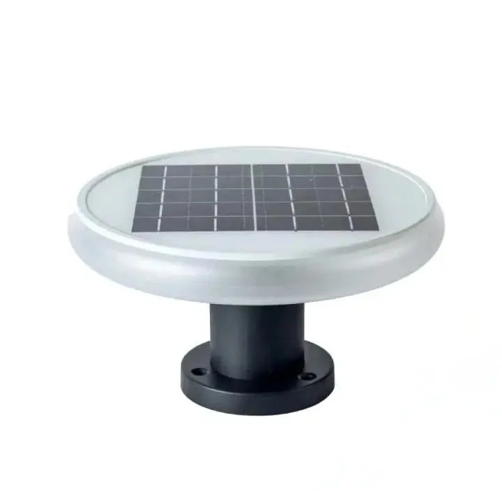 Renewed Solar Round Main Gate Pillar Decoration Light Waterproof, 15W for Outdoor, Home, Garden