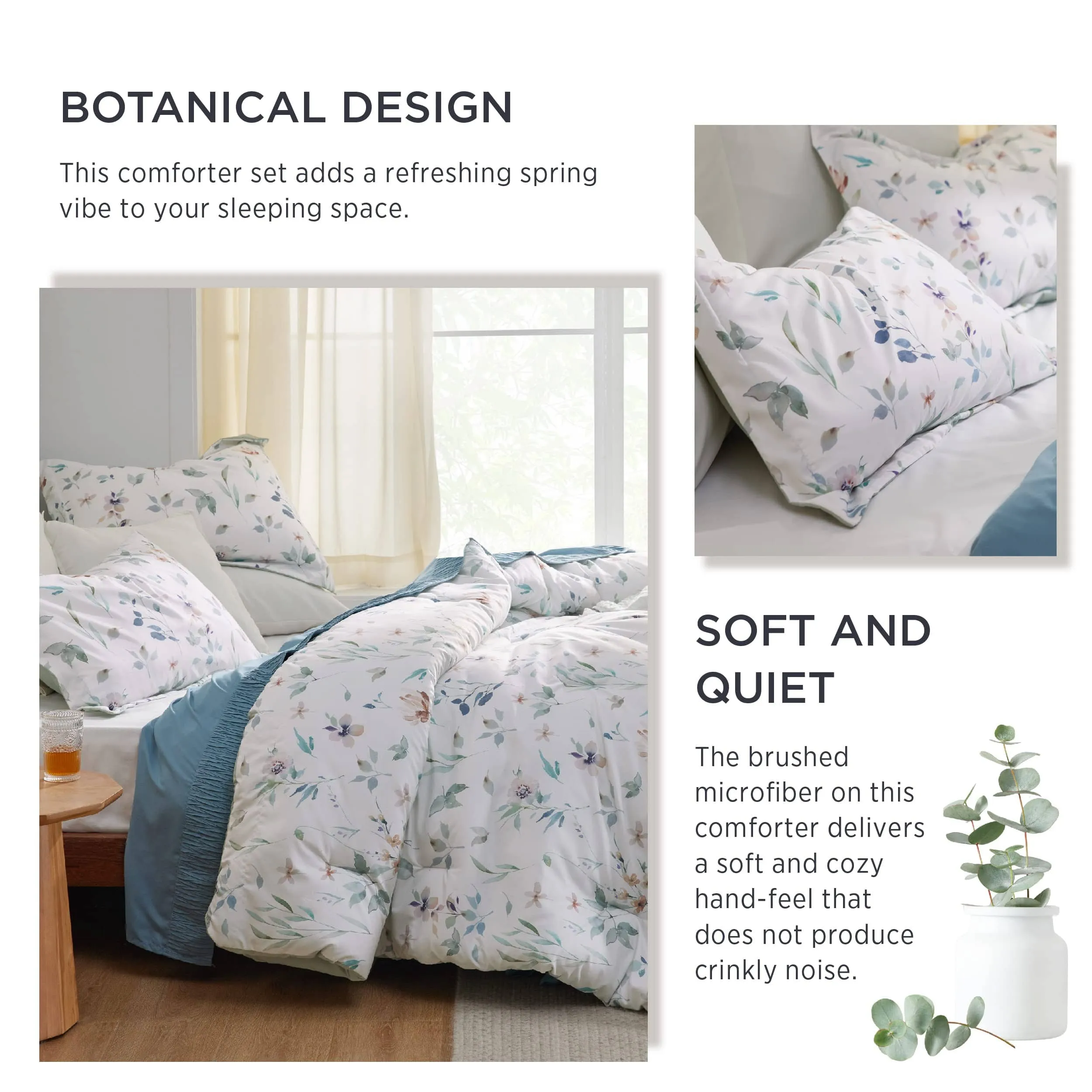 Retro Botanical Comforter Set