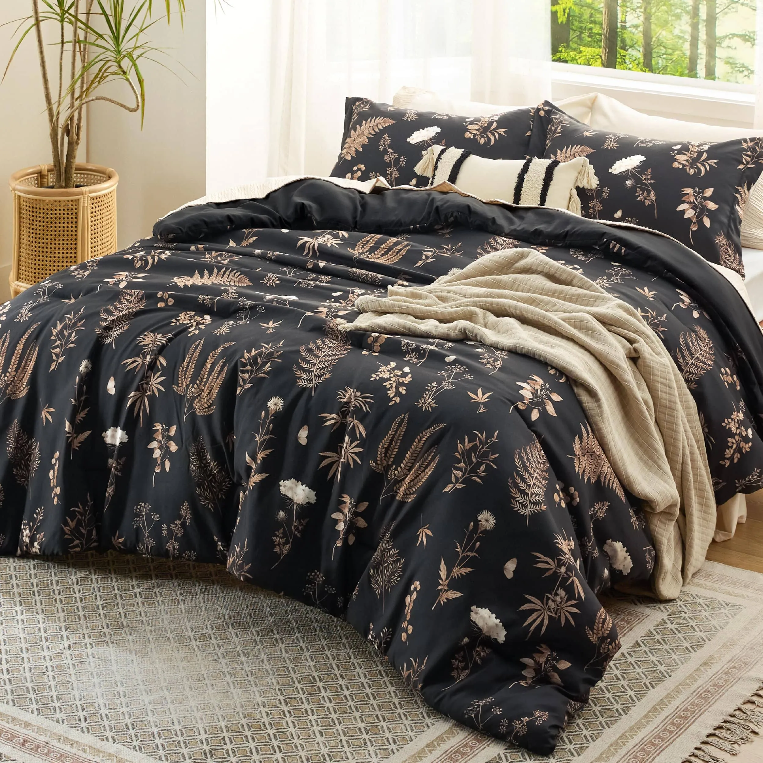 Retro Botanical Comforter Set