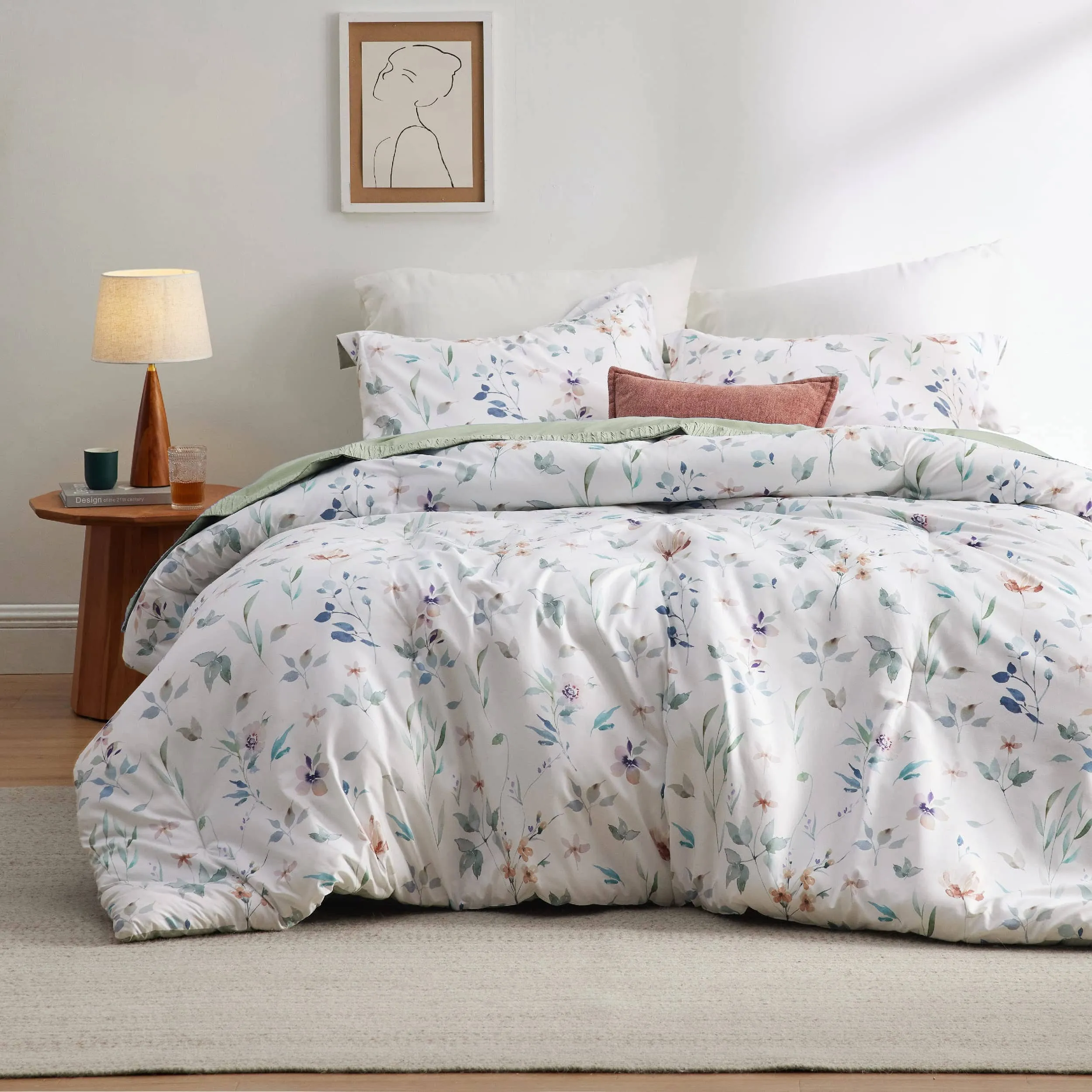 Retro Botanical Comforter Set