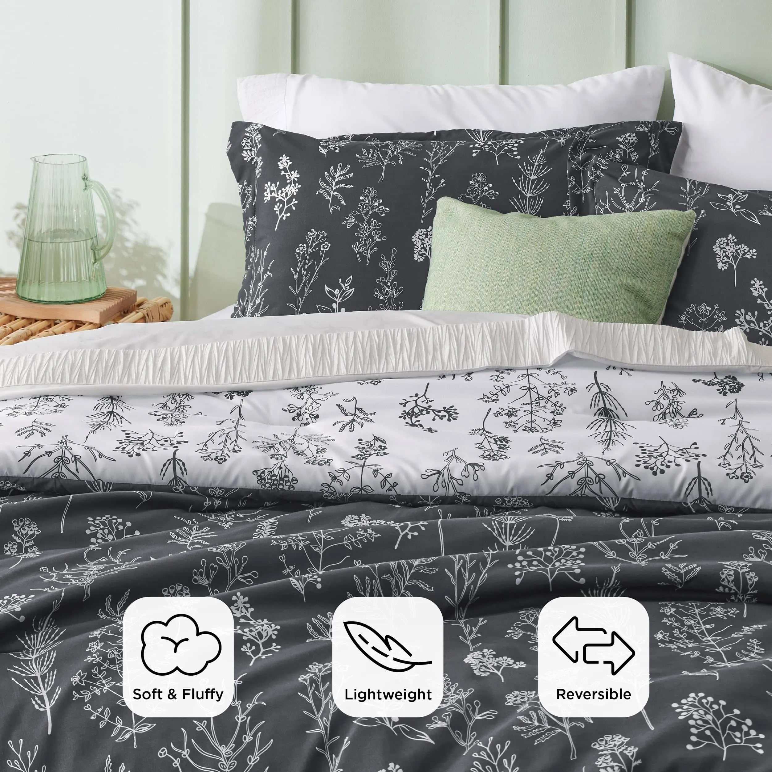 Retro Botanical Comforter Set