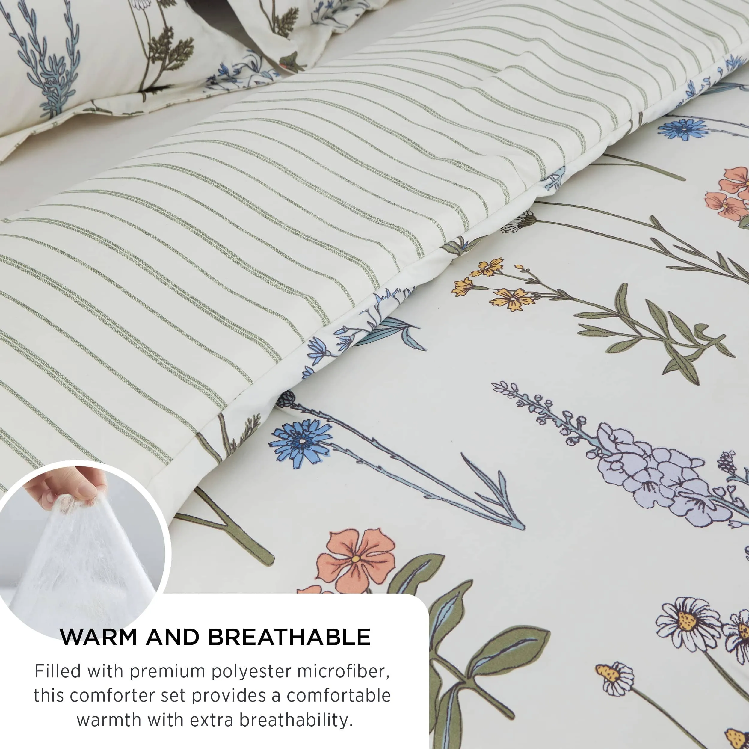 Retro Botanical Comforter Set